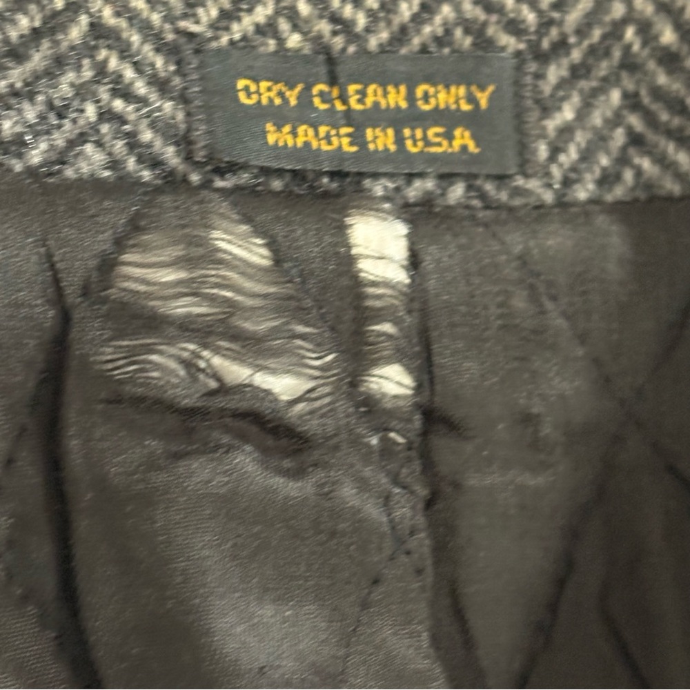 L.L. Bean Wool Thinsulate Sport Coat Mens L Tall Charcoal Herringbone Made USA - Picture 10 of 12